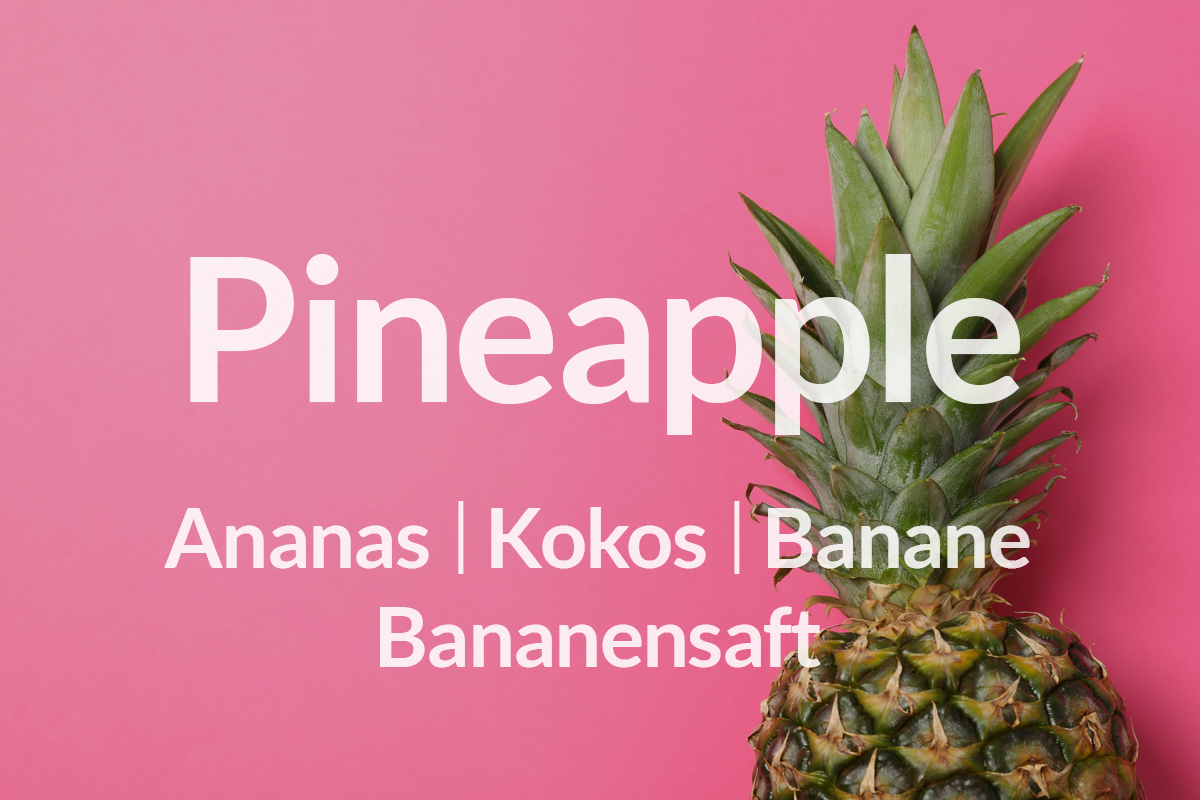 Pineapple Smoothie Catering Ananassaft Kokos Banane Bananensaft