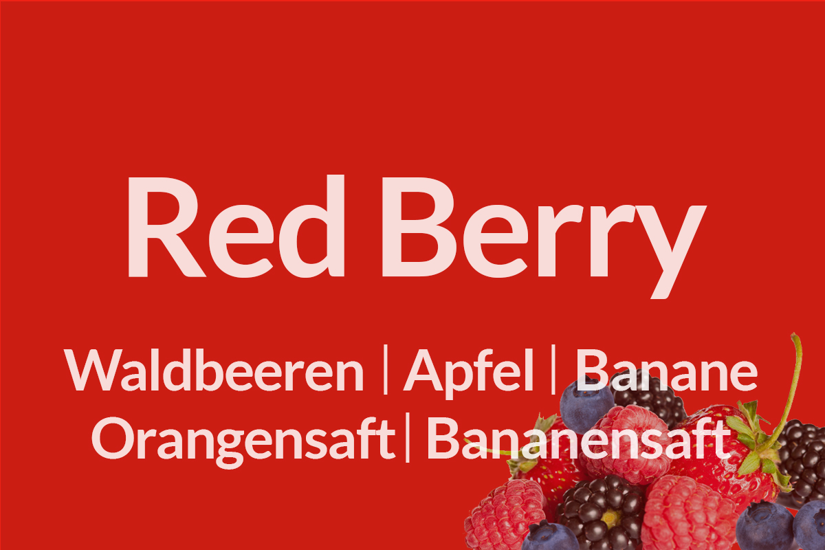 Red Berry Smoothie mit Waldbeeren Apfel Banane Orangensaft Bananensaft