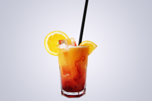 Cocktailauswahl mobile Bar orange roter Cocktail Sportsman alkoholfrei im Glas